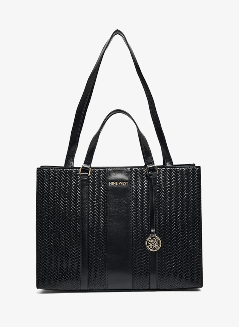 NINE WEST Top Handle Logo Detail Tote